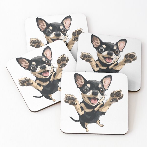 Item preview, Happy Chihuahua Jumping with Joy | Excited Dog Art designed and sold by StickerHavenn.