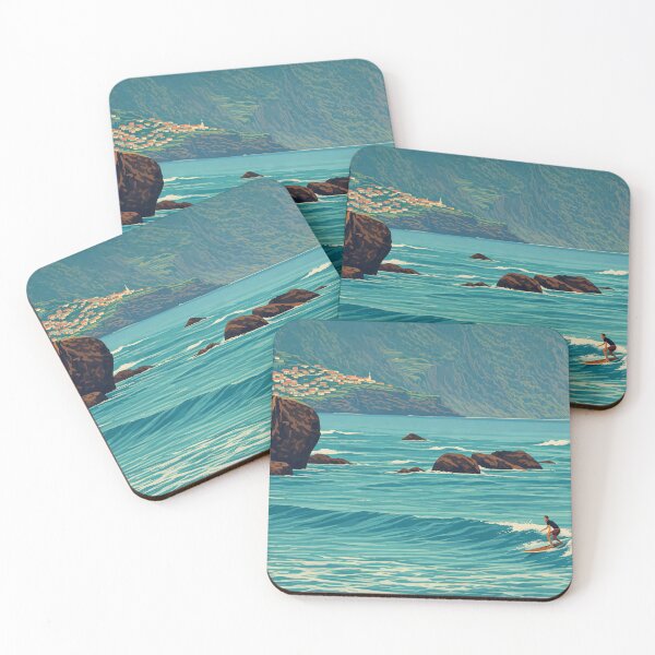 Item preview, Surfer Riding Waves Near São Vicente on Madeira Island designed and sold by darekkocurek.