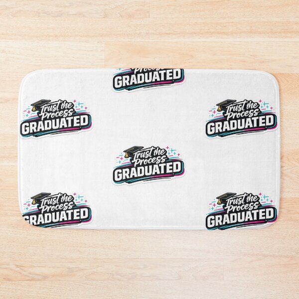Item preview, Graduation text design with cap and colorful accents on white background, AI Generated designed and sold by dvoevnore.