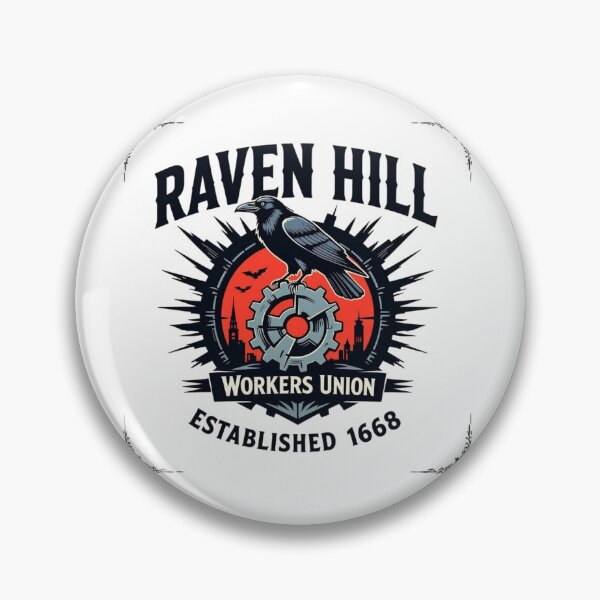 Item preview, Raven Hill Workers Union – 1668 Crow Gear Emblem designed and sold by Black Infinite Worlds.