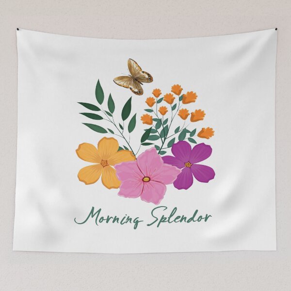Item preview, MORNING SPLENDOR FLORAL AND BUTTERFLY designed and sold by Jecolds.