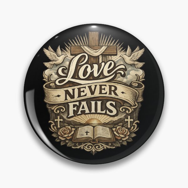 Item preview, Love Never Fails Vintage Christian Design designed and sold by LanternForge.