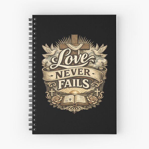 Item preview, Love Never Fails Vintage Christian Design designed and sold by LanternForge.