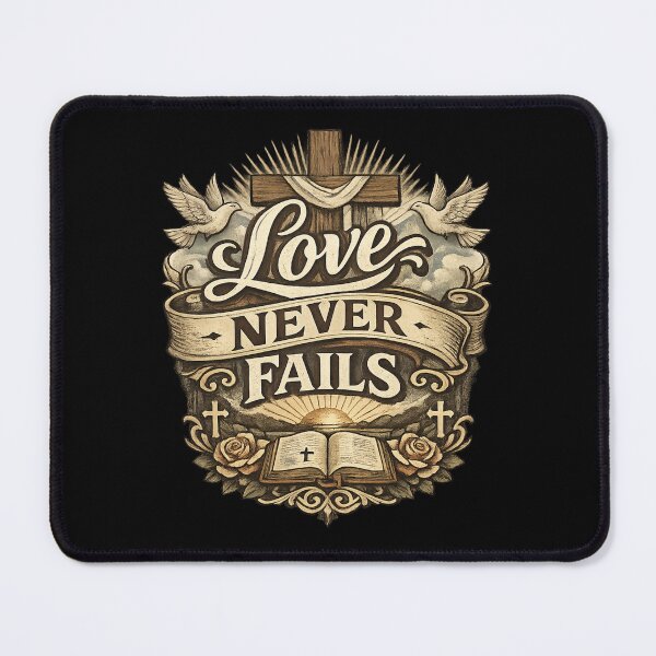 Item preview, Love Never Fails Vintage Christian Design designed and sold by LanternForge.