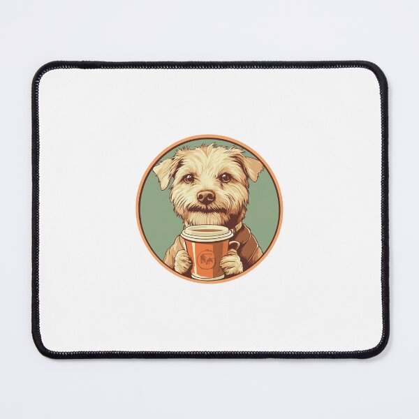 Item preview, Cozy Dog with Coffee Badge Style designed and sold by Pawffeine.