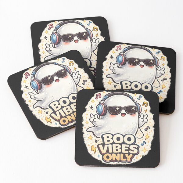 Item preview, Boo Vibes Only Cute Ghost Shirt Funny Halloween Kawaii designed and sold by UnicornDreamers.