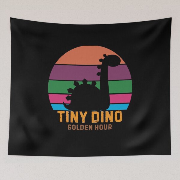 Item preview, Tiny Dino Golden Hour Retro Sunset Dinosaur Silhouette Aesthetic Cute Dino Shirt designed and sold by HOUSE OF TIST.