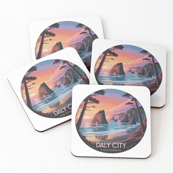 Item preview, Daly City California: Cinematic Cliffside Illustration designed and sold by CircinusStore.