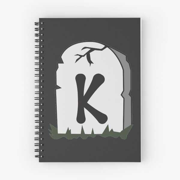 Item preview, Spooky Letter K – Graveyard Alphabet Initial Sticker (Skeletal Font) designed and sold by 313FILES.