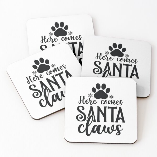Item preview, Here Comes Santa Claws Funny Cat Quote - Sarcastic Feline Holiday Gift designed and sold by FuzionRaptor.