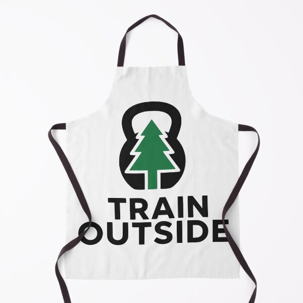 Item preview, Train Outside Typography With Minimalist Kettlebell Tree Icon designed and sold by FunFitLife Studio.