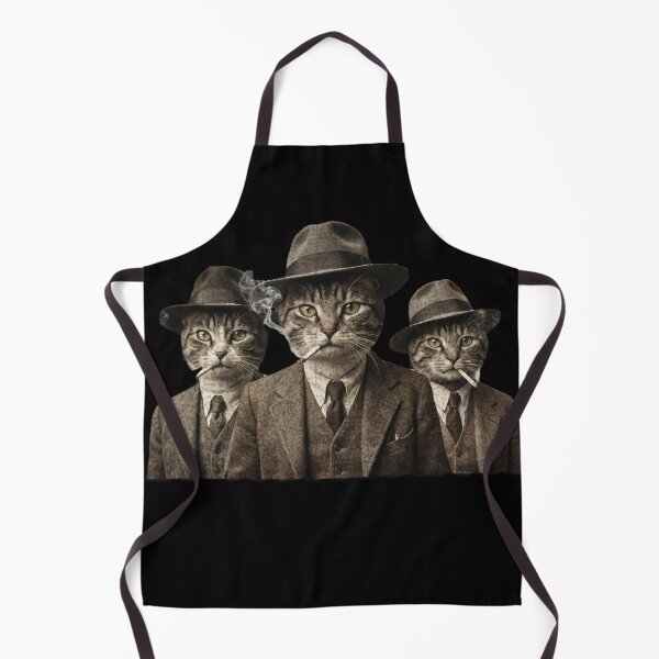 Item preview, Vintage Mafia Cats Portrait Gangster Cat Art designed and sold by Negisandeep studio.