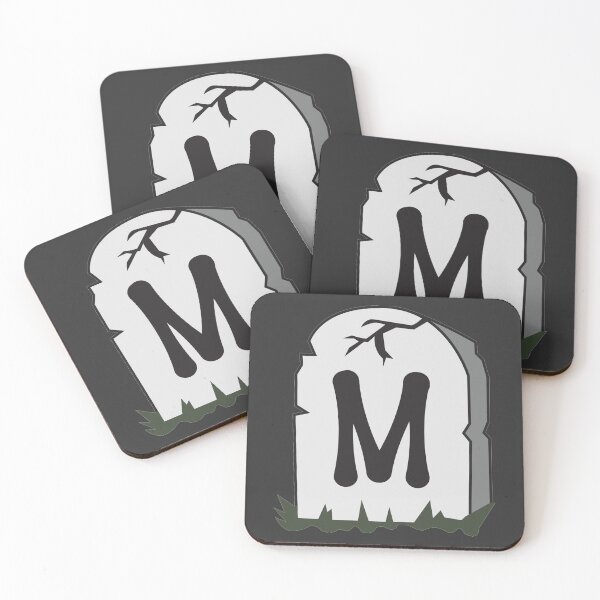 Item preview, Spooky Letter M – Graveyard Alphabet Initial Sticker (Skeletal Font) designed and sold by 313FILES.