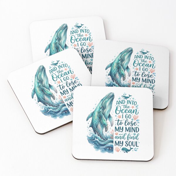 Item preview, Ocean Soul Whale Inspirational Quote designed and sold by Rohan132.