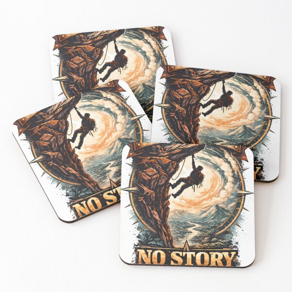 Item preview, No Risk No Story Adventure T-Shirt - Cliffhanger Motivation Design designed and sold by ascendzero.