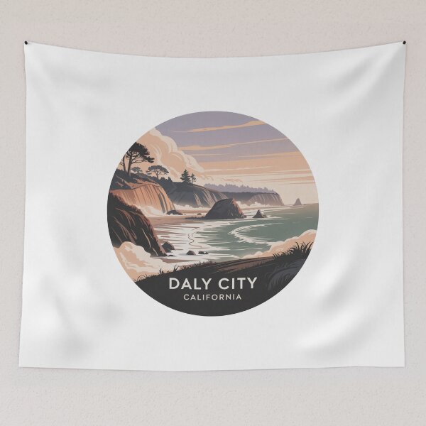 Item preview, Daly City California: Pastel Sunset Illustration designed and sold by CircinusStore.
