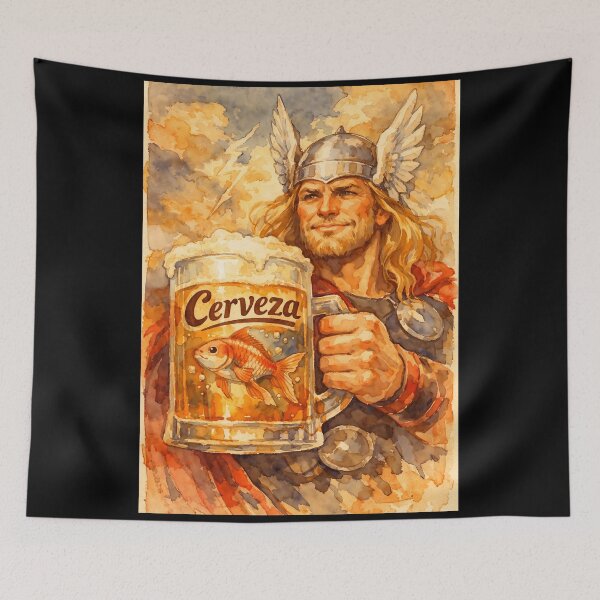 Artikelvorschau, Thor mit Cerveza entworfen und verkauft von Sarcastic designs.