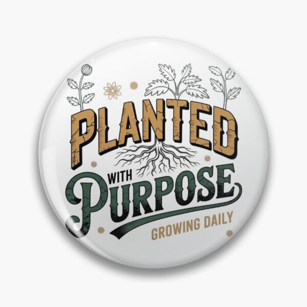 Item preview, Planted With Purpose Vintage Botanical Growth Mindset Quote designed and sold by ThefadedEra.