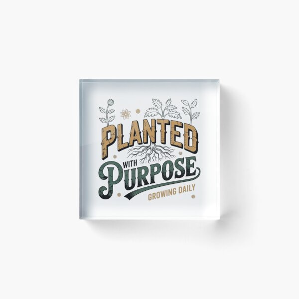 Item preview, Planted With Purpose Vintage Botanical Growth Mindset Quote designed and sold by ThefadedEra.