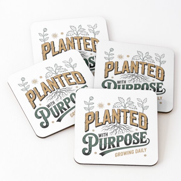 Item preview, Planted With Purpose Vintage Botanical Growth Mindset Quote designed and sold by ThefadedEra.