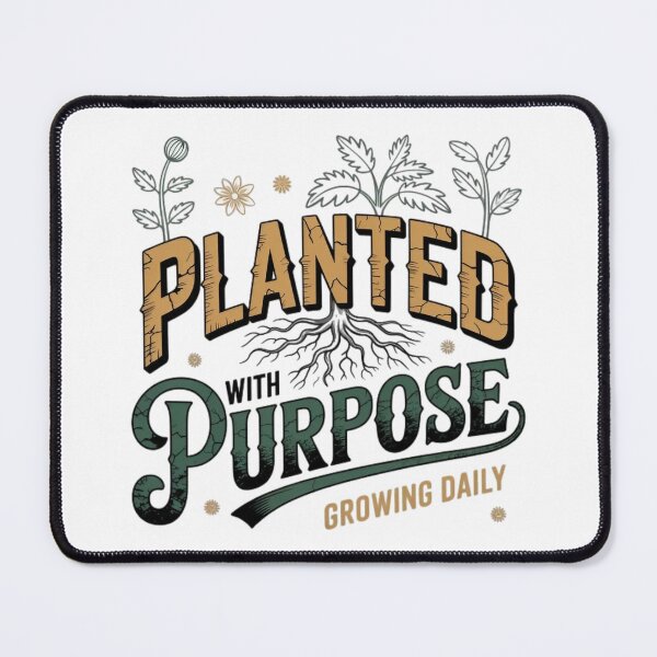 Item preview, Planted With Purpose Vintage Botanical Growth Mindset Quote designed and sold by ThefadedEra.