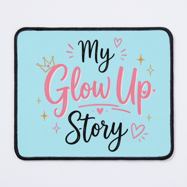 Item preview, My Glow Up Story Cute Aesthetic Quote Design | Self Love Motivation Pink Typography Art designed and sold by Sanika arts .
