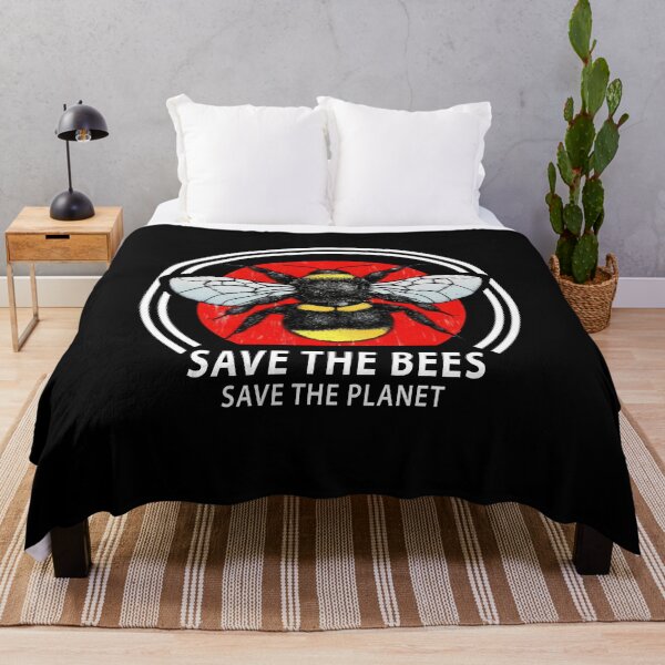 Item preview, Save The Bees Planet Earth Vintage Bumblebee Art designed and sold by AntiqueImages.