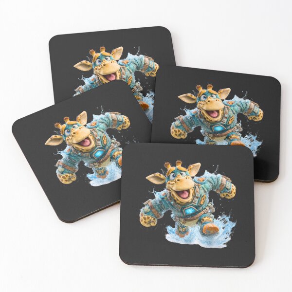 Item preview, Aqua Explorer Giraffe — Splash Adventure Mascot Sticker designed and sold by MYTHIC PEEL STICKERS.