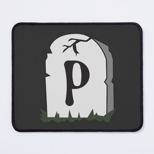 Item preview, Spooky Letter P – Graveyard Alphabet Initial Sticker (Skeletal Font) designed and sold by 313FILES.