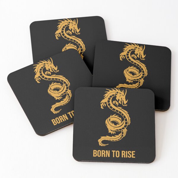 Item preview, Born to Rise Dragon – Minimal Gold Asian Dragon Aesthetic Design designed and sold by AM.87.