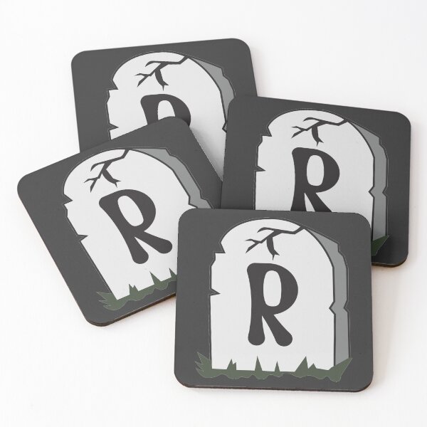 Item preview, Spooky Letter R – Graveyard Alphabet Initial Sticker (Skeletal Font) designed and sold by 313FILES.