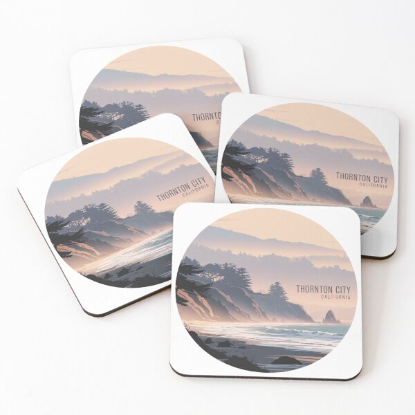 Item preview, Thornton Beach California: Pastel Sunset Illustration designed and sold by CircinusStore.