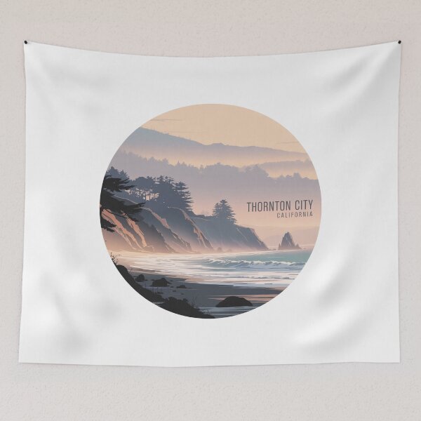 Item preview, Thornton Beach California: Pastel Sunset Illustration designed and sold by CircinusStore.