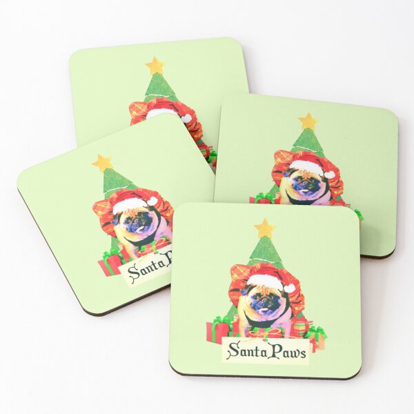 Item preview, santa paws pug designed and sold by trinketgal.