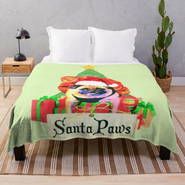 Item preview, santa paws pug designed and sold by trinketgal.
