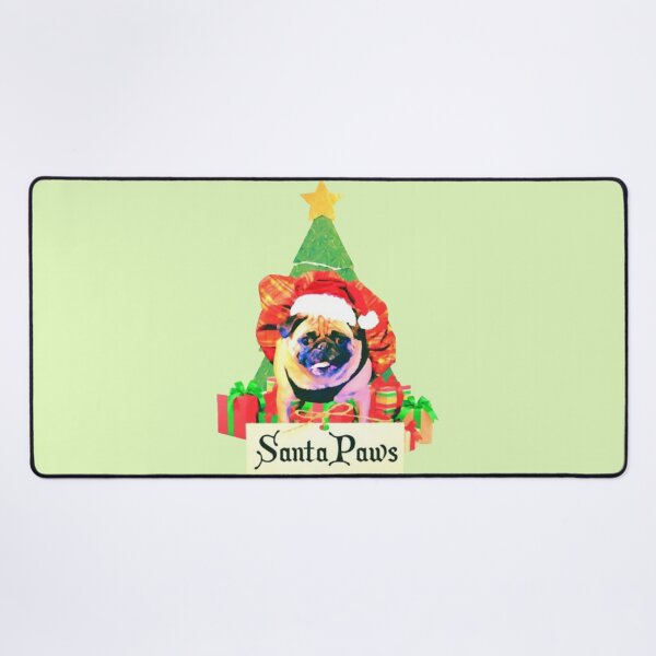 Item preview, santa paws pug designed and sold by trinketgal.