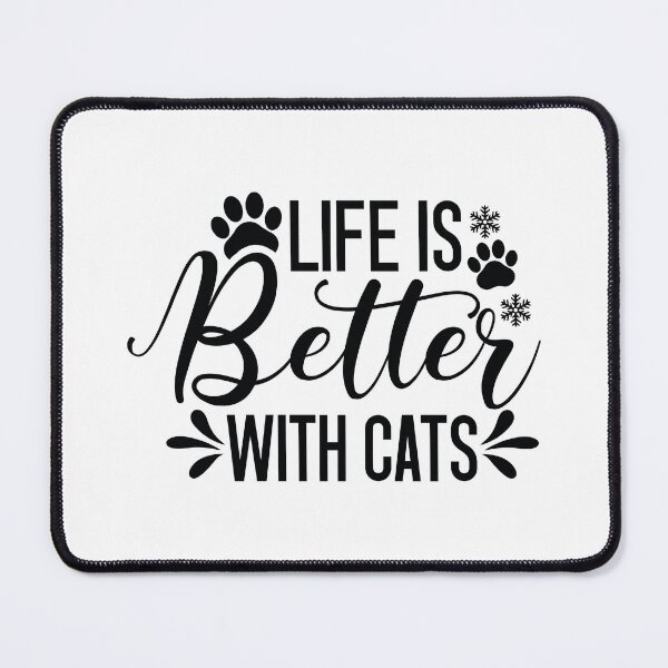 Item preview, Life Is Better With Cats Christmas Quote - Festive Feline Holiday Gift designed and sold by FuzionRaptor.