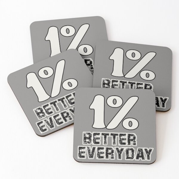 Item preview, 1 Percent Better Everyday Motivational Typography designed and sold by ArtdesignsA.