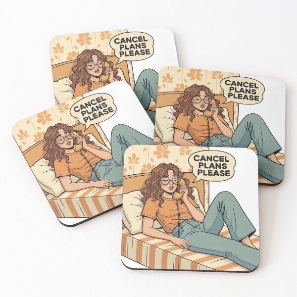 Item preview, Cancel Plans Please  Vintage 70s Introvert Girl Retro Illustration designed and sold by urbinet.
