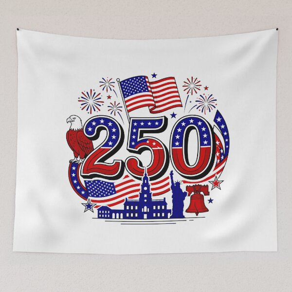 Item preview, Patriotic 250 USA Design with Eagle and Fireworks designed and sold by Ovitees.