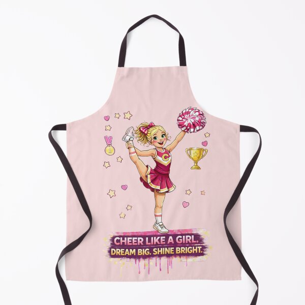 Item preview, Cheerleading Girl Poster – Pink Girls Room Decor, Cute Cheerleader, Sports Wall Art Gift designed and sold by Modern3Art.