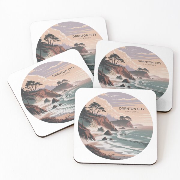 Item preview, Darnton City California: Pastel Sunset Ocean Illustration designed and sold by CircinusStore.