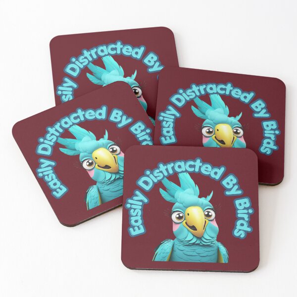 Item preview, Easily Distracted By Birds: Cute Cartoon Cockatoo Funny Bird Lover Design designed and sold by Max Store.
