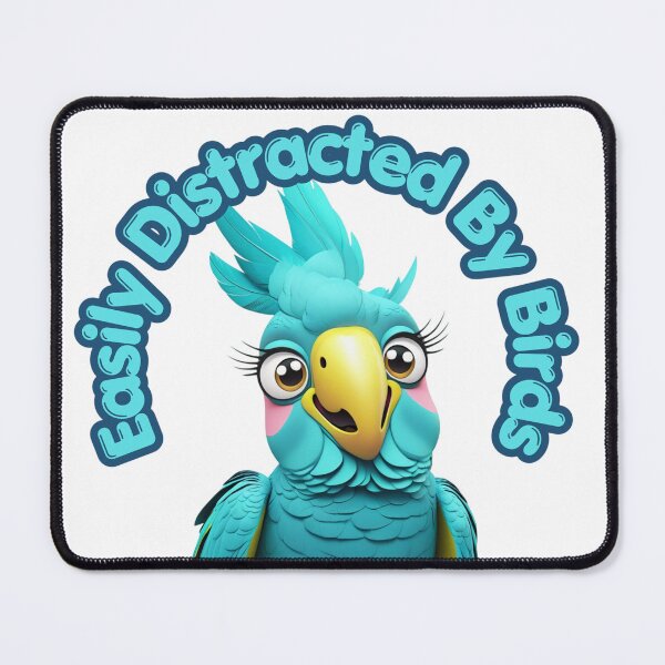Item preview, Easily Distracted By Birds: Cute Cartoon Cockatoo Funny Bird Lover Design designed and sold by Max Store.