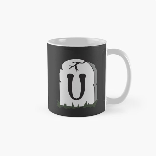 Item preview, Spooky Letter U – Graveyard Alphabet Initial Sticker (Skeletal Font) designed and sold by 313FILES.