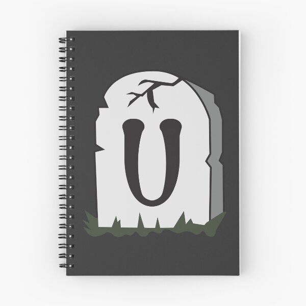 Artikelvorschau, Gruseliger Buchstabe U – Friedhofsalphabet-Anfangsbuchstabe-Aufkleber (Skelett-Schriftart) entworfen und verkauft von 313FILES.
