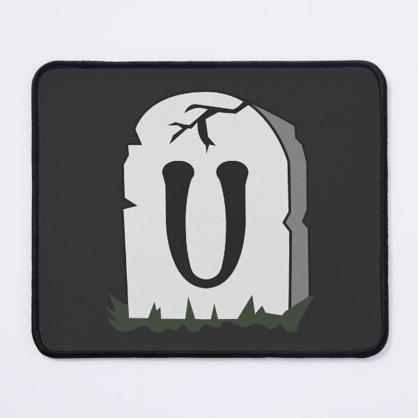 Item preview, Spooky Letter U – Graveyard Alphabet Initial Sticker (Skeletal Font) designed and sold by 313FILES.