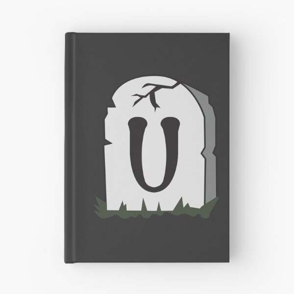 Item preview, Spooky Letter U – Graveyard Alphabet Initial Sticker (Skeletal Font) designed and sold by 313FILES.