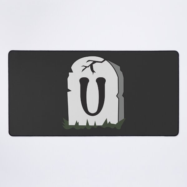 Item preview, Spooky Letter U – Graveyard Alphabet Initial Sticker (Skeletal Font) designed and sold by 313FILES.