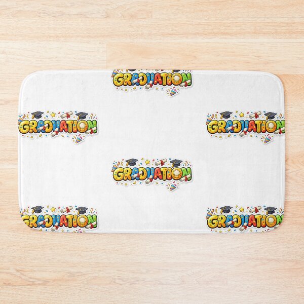 Item preview, Graduation theme with colorful letters, diplomas, and caps, suitable for celebration background, AI Generated designed and sold by dvoevnore.